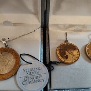 LIRE COIN/ITALIANA COIN CHARM SET